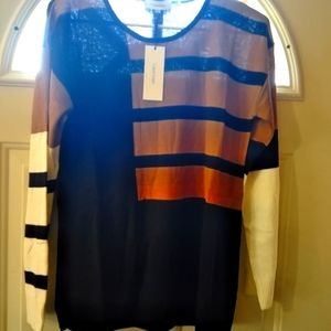 Calvin Klein  Colorblocked Crewneck Sweater